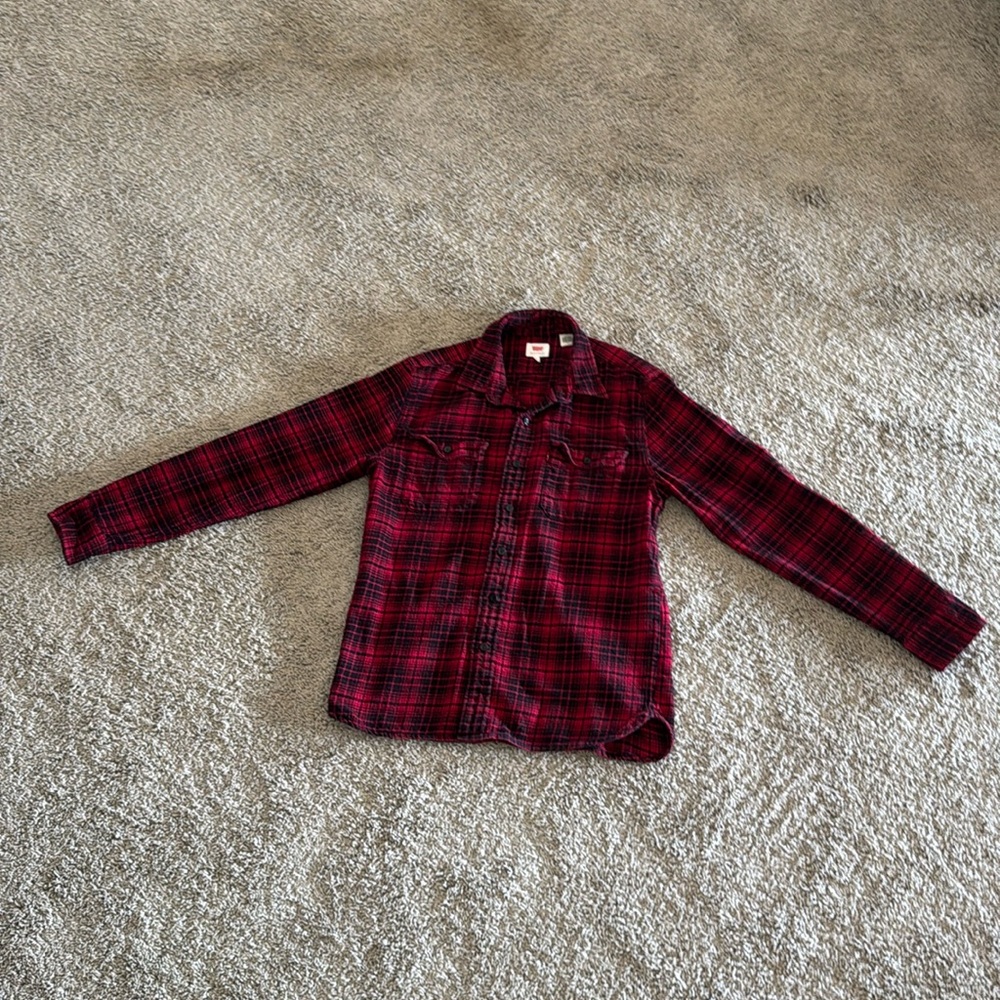 Levi’s Men’s Medium Long Sleeve Flannel Shirt, Button Down